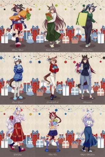 Umamusume Pretty Derby Season 3 POP UP SHOP in Marui — Christmas Gift Ver. Postcard Set (9 Cards, approx. 148×100mm) — Chugai Kogyo