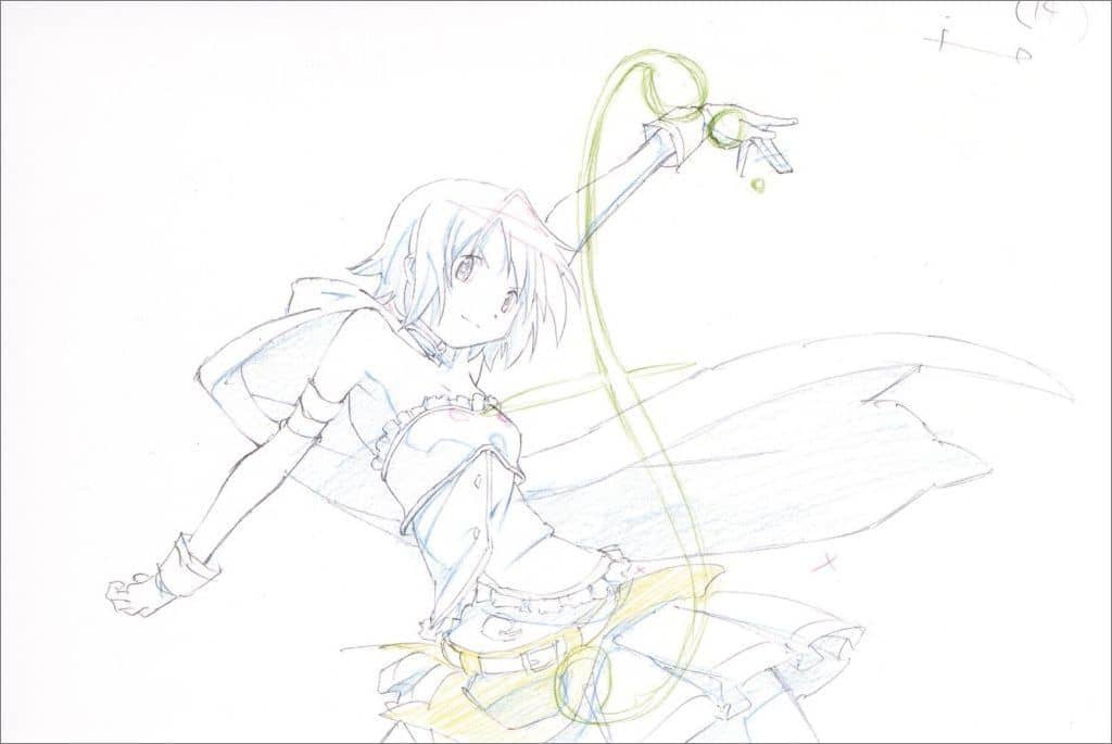 Sayaka Miki Original Art Collection Postcard - Puella Magi Madoka Magica - Shaft 50th Exhibition Goods (Sony Music Solutions) Approx. 148 x 100 mm, Pre-owned