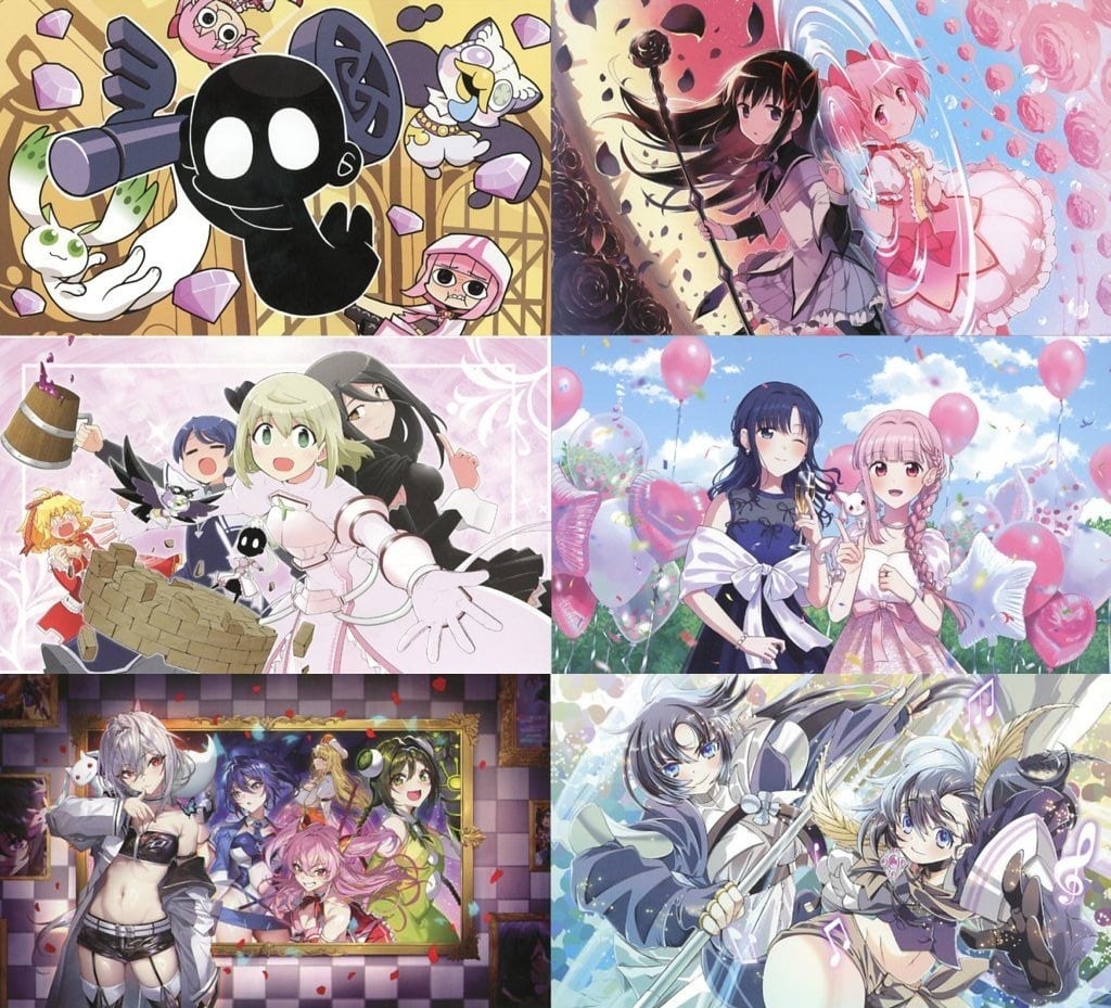 Puella Magi Madoka Magica Magia Exedra Exedra Party 2026 Postcard 6-Card Set - Aniplex - Pre-owned (Approx. 148 x 89 mm)