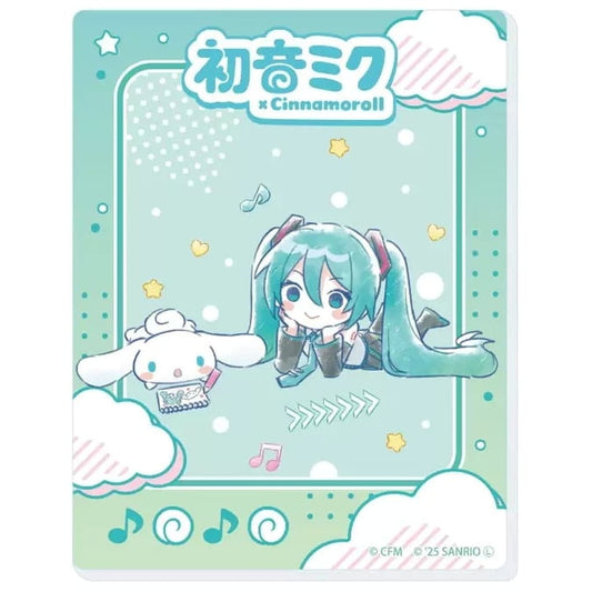 Hatsune Miku x Cinnamoroll Acrylic Card 03 — Collaboration Illustration (A3, Acrylic, 70×90mm) Pre-owned