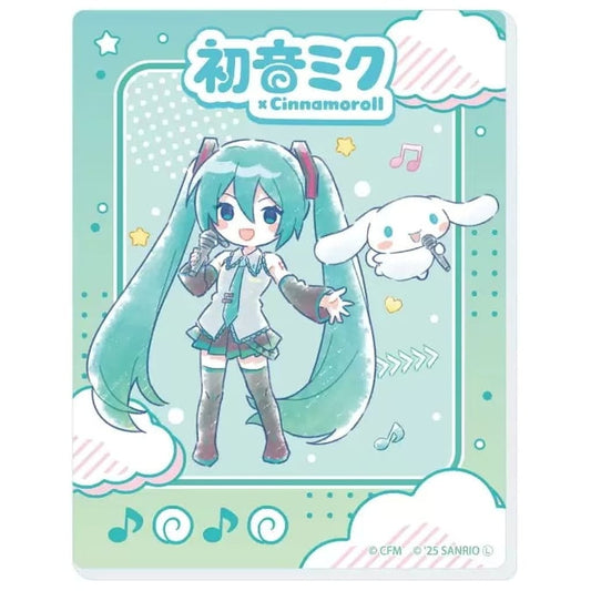 Hatsune Miku × Cinnamoroll Acrylic Card 03. Collaboration Illustration — Acrylic Card 70×90mm (A3 Brand, Pre-owned)