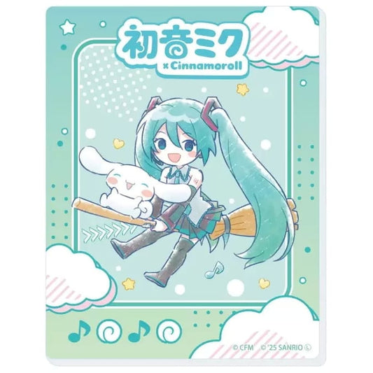 Hatsune Miku x Cinnamoroll Acrylic Card 03 — Collaboration Illustration (A3 Brand) 70×90mm — Used