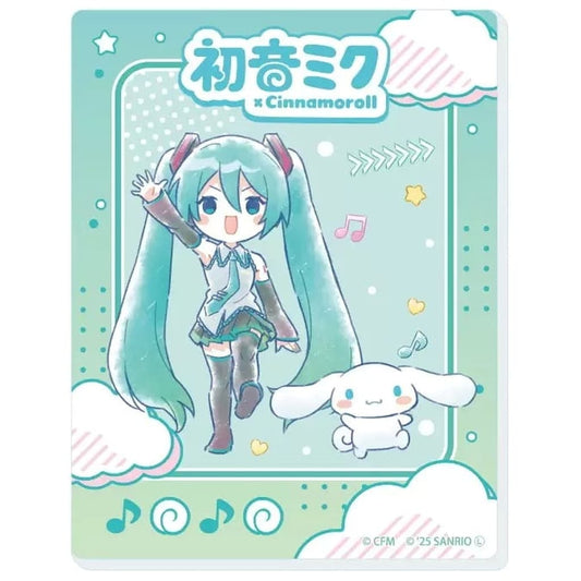 Hatsune Miku x Cinnamoroll Acrylic Card 03 Collaboration Illustration - A3 Brand, Approx 70×90mm (Pre-owned)
