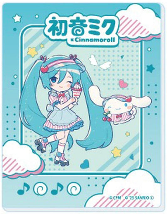 Hatsune Miku × Cinnamoroll Acrylic Card 04 - Collaboration Illustration (A3 Brand) Approx 70×90mm - Pre-owned