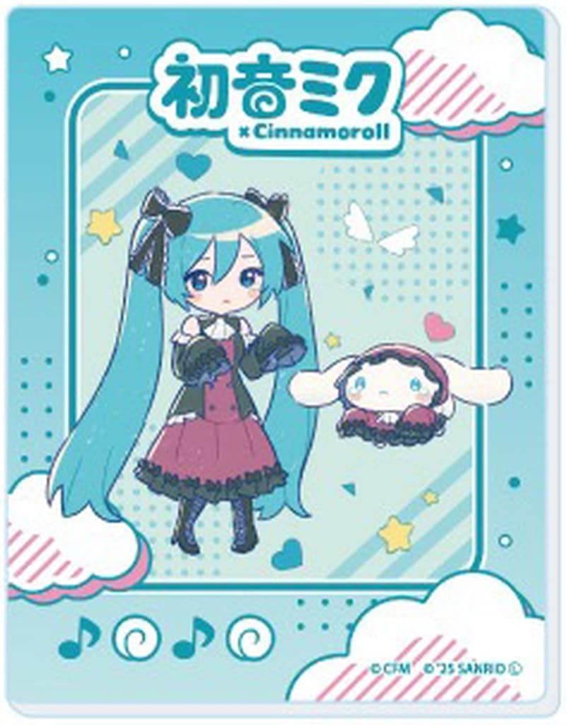 Hatsune Miku × Cinnamoroll Acrylic Card 04 - Collaboration Illustration A3 Brand - 70×90mm (Pre-owned)