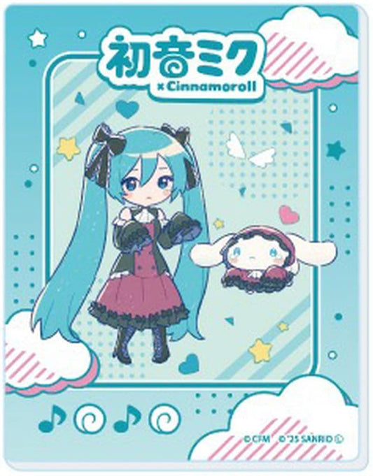Hatsune Miku × Cinnamoroll Acrylic Card 04 - Collaboration Illustration A3 Brand - 70×90mm (Pre-owned)