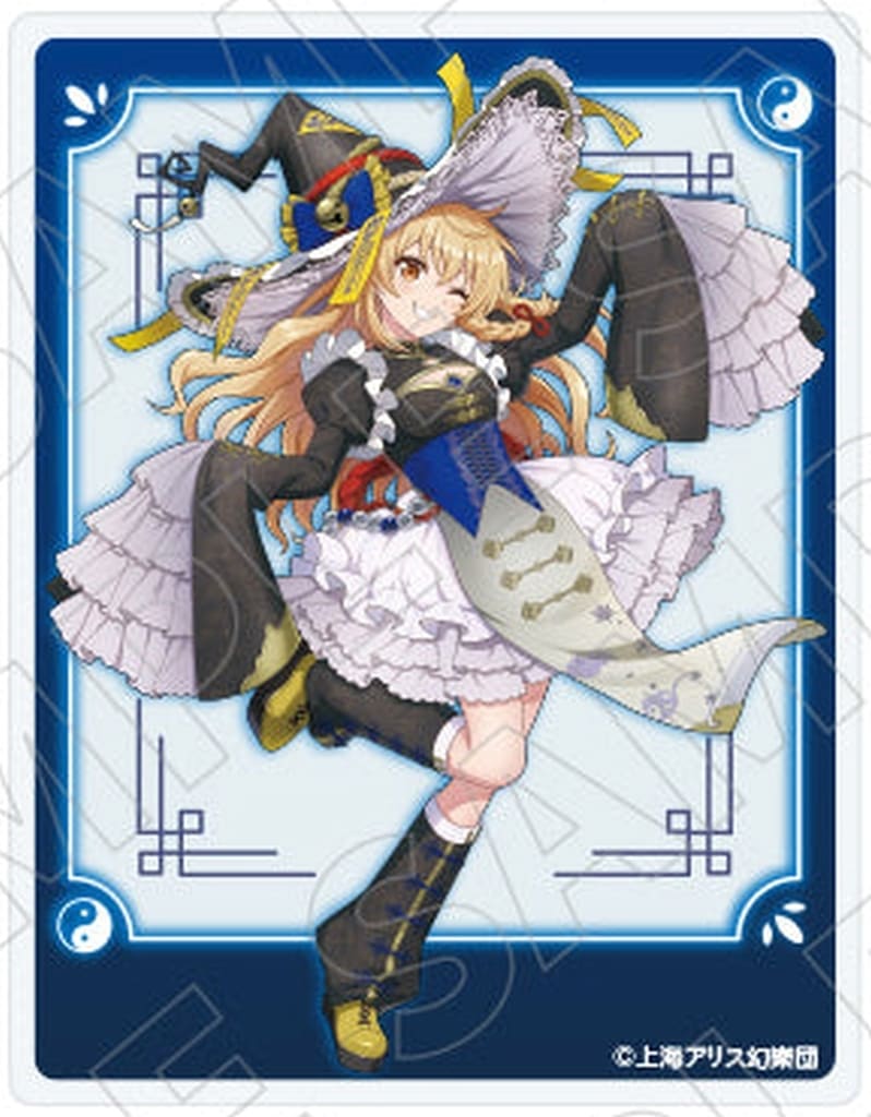 Marisa Kirisame Full-Body Acrylic Trading Card - Touhou Project Trading Acrylic Card (Kyonshee Style) by Tokio Gets — Pre-owned, 9 cm x 0.2 cm x 9 cm