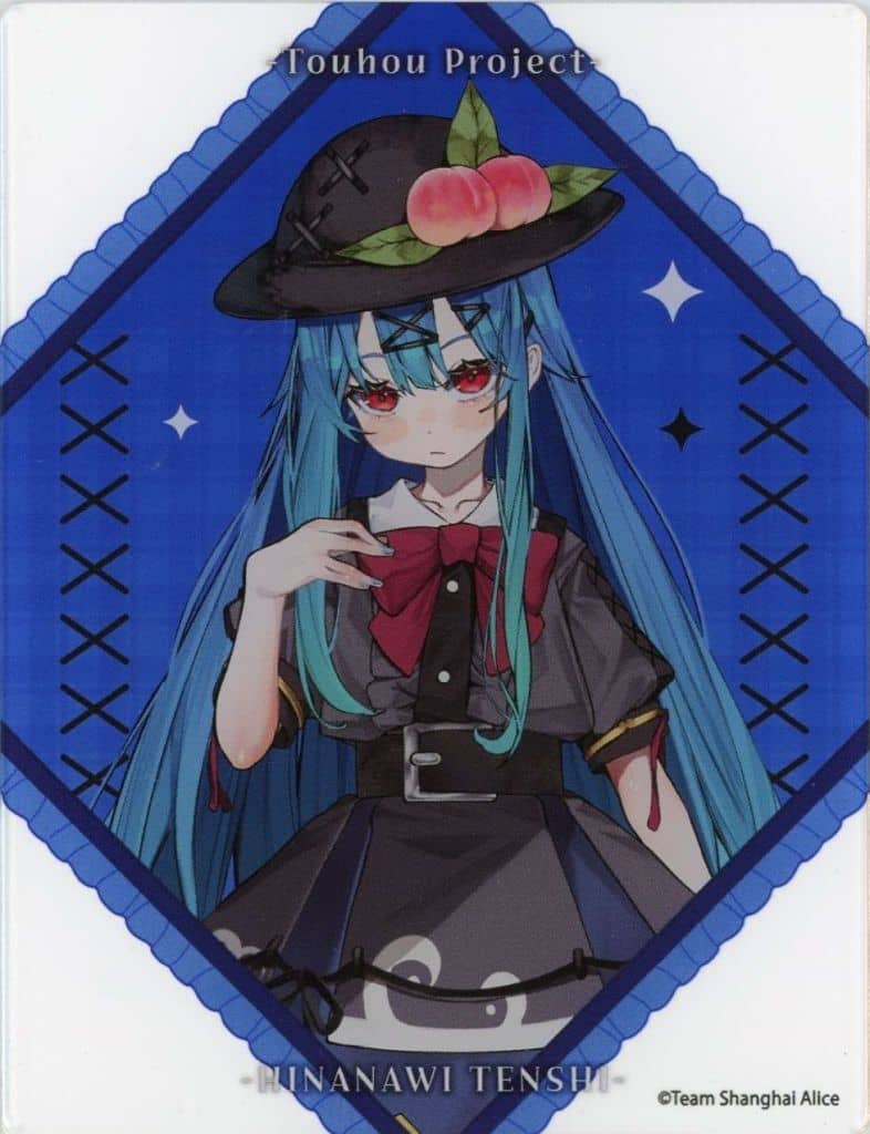 Hinanawi Tenshi Acrylic Card — Yami-Kawaii Ver. (Touhou Project × BOOKOFF Collab 4) A3 Brand (Used)