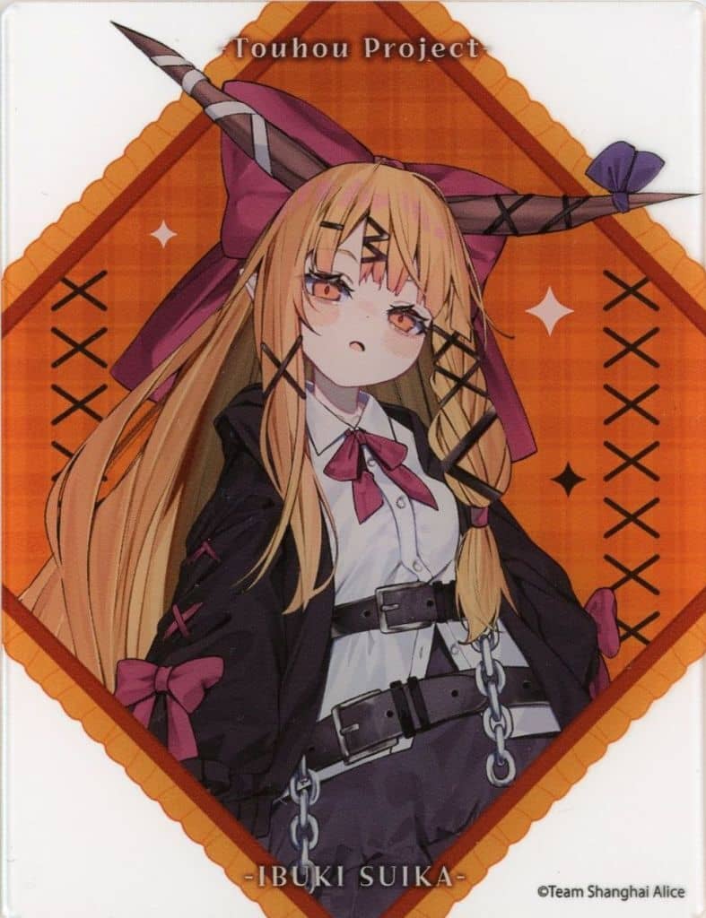 Suika Ibuki Acrylic Card - Touhou Project × BOOKOFF Collaboration Vol.4 "Yami-Kawaii" Illustration (A3 Brand) - Pre-owned