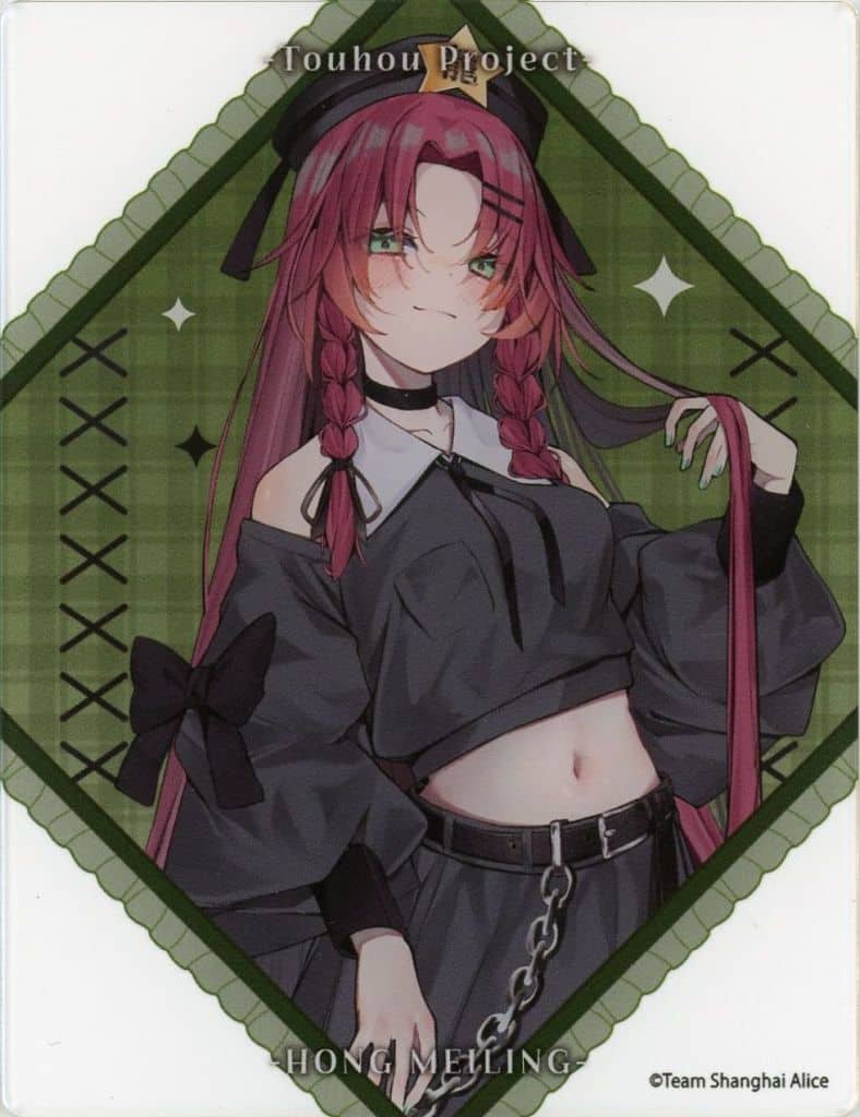 Hong Meiling Acrylic Card — Touhou Project × BOOKOFF Collaboration Vol.4 "Yamikawaii" Illustrative Version (A3, Pre-owned)