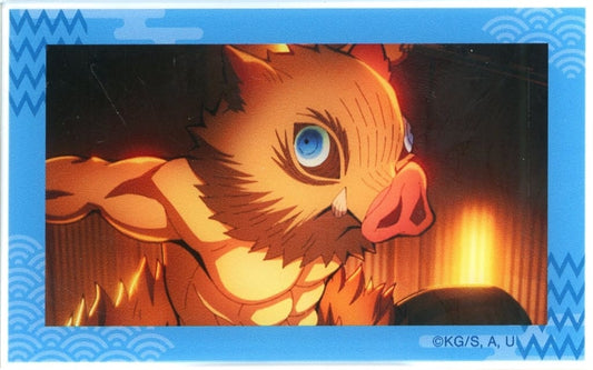 Inosuke Hashibira Acrylic Trading Scene Card - Demon Slayer: Kimetsu no Yaiba (ARMA BIANCA, Approx. 80 x 50 mm)