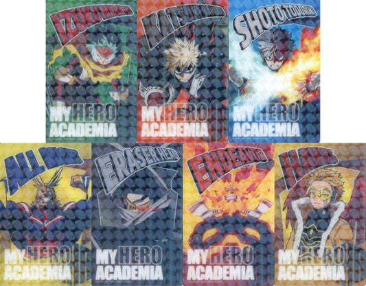 My Hero Academia J Prize Hero Card-Style Acrylic Mirror Card Full 7-Piece Set - BANDAI SPIRITS (Approx. 8 cm)