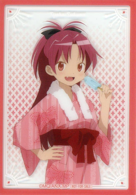 Kyoko Sakura Life-Size Clear Card - Puella Magi Madoka Magica the Movie: Rebellion × RAKU SPA Pokapoka Madoka no Yu Store-Limited Purchase Bonus (Approx. 90 x 60 mm) Pre-owned