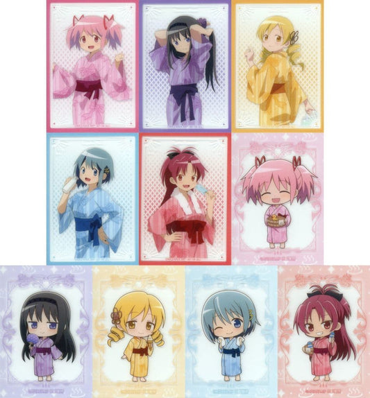 Puella Magi Madoka Magica Clear Card Full 10-Card Set - Theater Collaboration × RAKU SPA Promotional Bonus (GK Marketing, Approx. 90 x 60 mm)