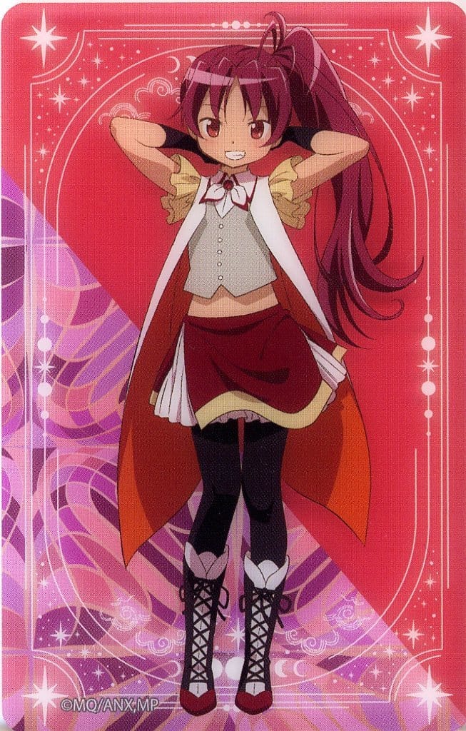 Kyoko Sakura Clear Sheet Card - Puella Magi Madoka Magica Charapop Store in Bandai Namco Cross Store Atre Akihabara (Approx. 54 x 85 mm) Pre-owned