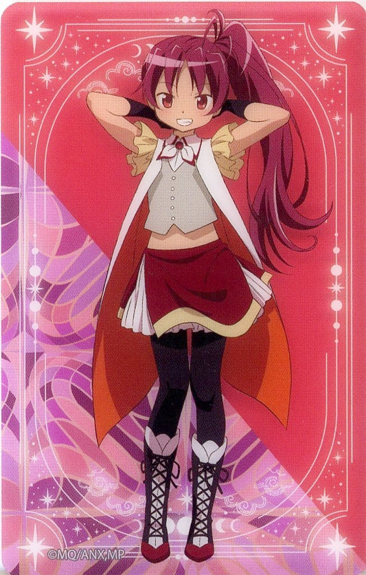 Kyoko Sakura Clear Sheet Card - Puella Magi Madoka Magica Charapop Store in Bandai Namco Cross Store Atre Akihabara (Approx. 54 x 85 mm) Pre-owned