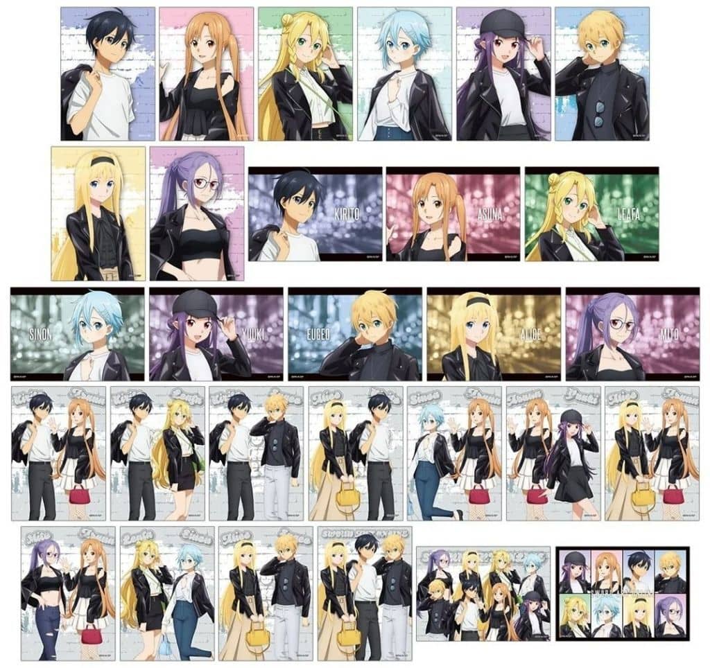 Sword Art Online Trading Bromide Riders Jacket Ver. 29-Type Set