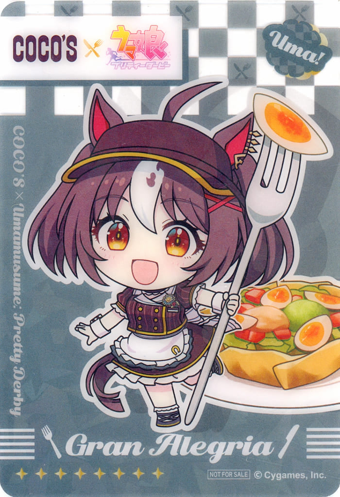 Gran Alegria Mini Character Clear Card Umamusume Pretty Derby x Cocos