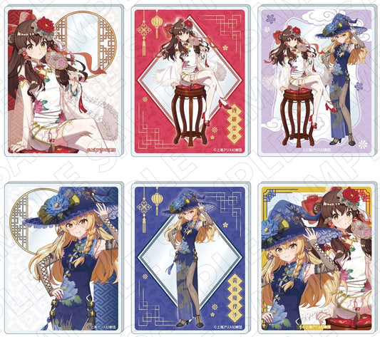 Touhou Project Trading Acrylic Card China Dress Style — Complete Set of 6 (Acrylic Cards, approx. 9 cm × 0.2 cm × 9 cm) by Tokio Gets
