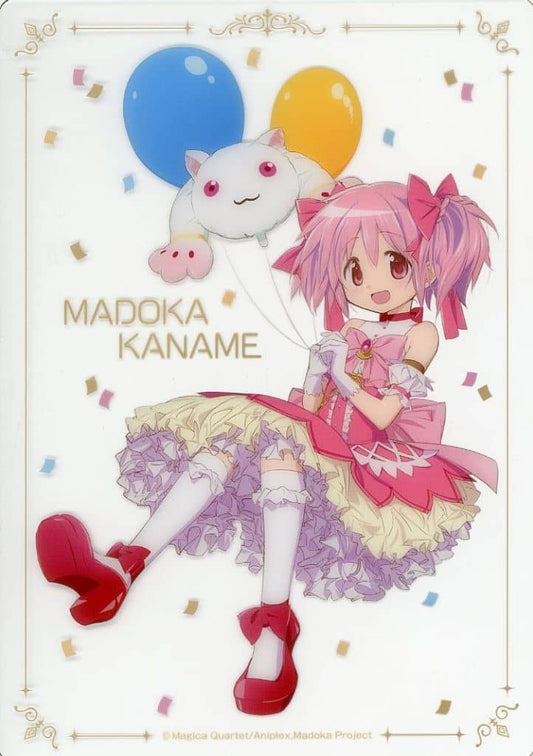 Madoka Kaname Clear Visual Card F Prize - Puella Magi Madoka Magica - Approx. 180 x 128 mm (Aniplex Kuji, Pre-owned)