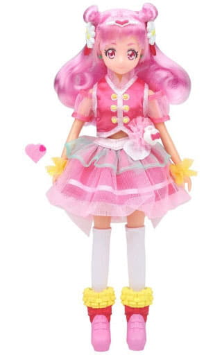 Doll Precure Style Doll (Cure Yell Costume) - HUGtto! Pretty Cure - Bandai Height Approx. 24 cm Pre-owned
