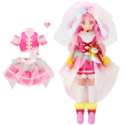 Cure Yell Cheerful Style DX Doll - HUGtto! PreCure - Bandai - Height Approx. 24 cm (9.45 in) - Pre-owned Grade B