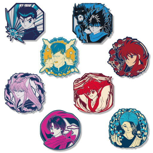 Yu Yu Hakusho Rubber Coaster Complete 8-Piece Set by Union Creative, Height Approx. 80 mm