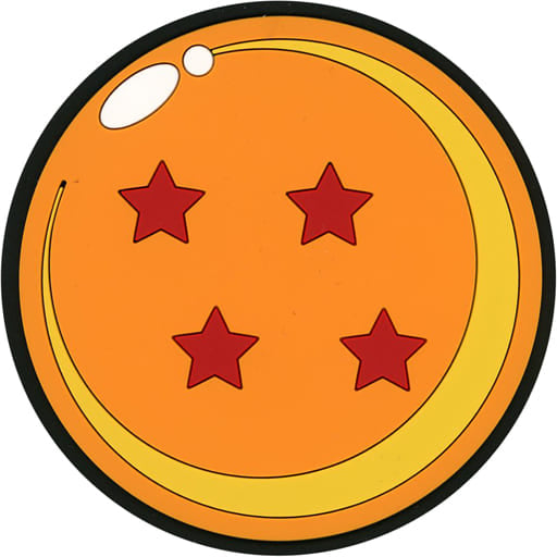 Four-Star Dragon Ball Rubber Coaster from Dragon Ball BACK TO THE FILM Ichiban Kuji H Prize by BANDAI SPIRITS, Approx. 8 cm