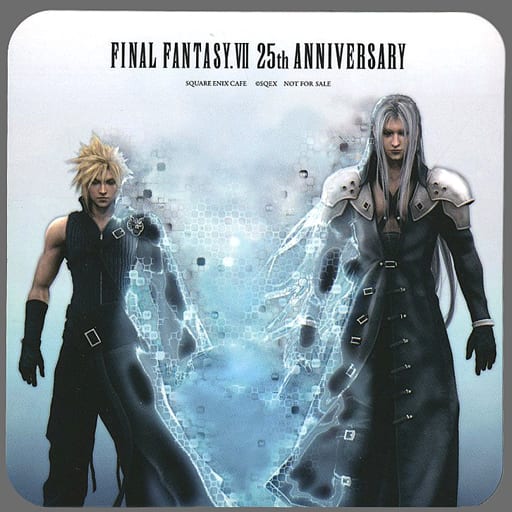 Cloud Strife & Sephiroth Coaster - FINAL FANTASY VII 25th ANNIVERSARY CAFE