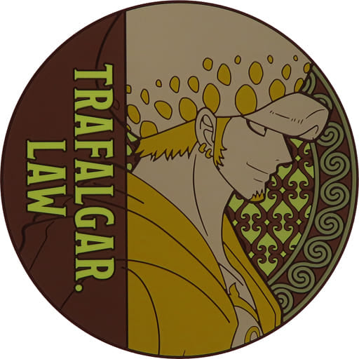 Trafalgar Law Rubber Coaster from ONE PIECE Ichiban Kuji EX Devil Fruit Users Vol. 2 G Prize by BANDAI SPIRITS, 10 cm