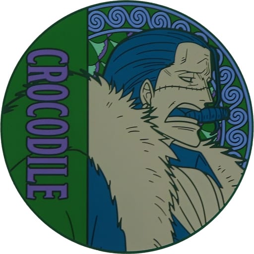 Sir Crocodile Rubber Coaster from ONE PIECE Ichiban Kuji EX Devil Fruit Users vol. 2 G Prize, BANDAI SPIRITS, 10 cm