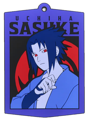 Sasuke Uchiha Rubber Coaster - Naruto Shippuden Shinobi Bond Ichiban Kuji F Prize by BANDAI SPIRITS, Length Approx. 12 cm