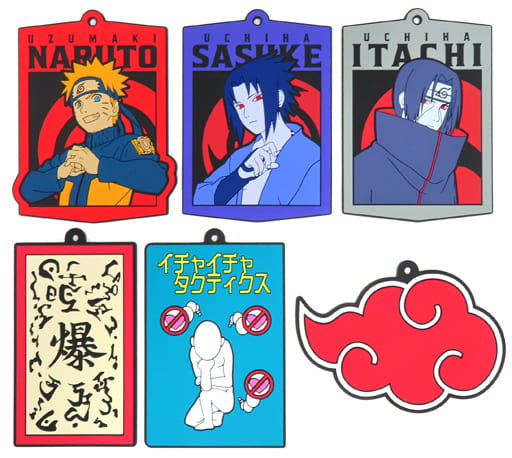 NARUTO Shippuden Shinobi Bonds Ichiban Kuji F Prize Rubber Coaster Complete 6-Piece Set by BANDAI SPIRITS