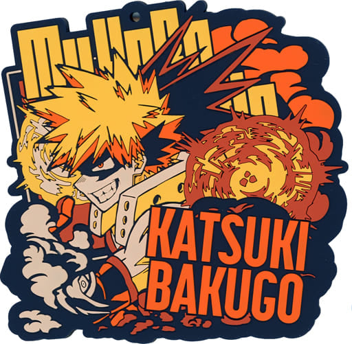 Katsuki Bakugo Rubber Coaster - My Hero Academia VS Ichiban Kuji I Prize, BANDAI SPIRITS, Length Approx. 90 mm
