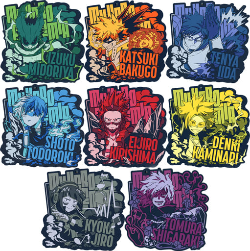 My Hero Academia: -VS- I Prize Rubber Coaster Complete Set of 8 by BANDAI SPIRITS, Length Approx. 90 mm