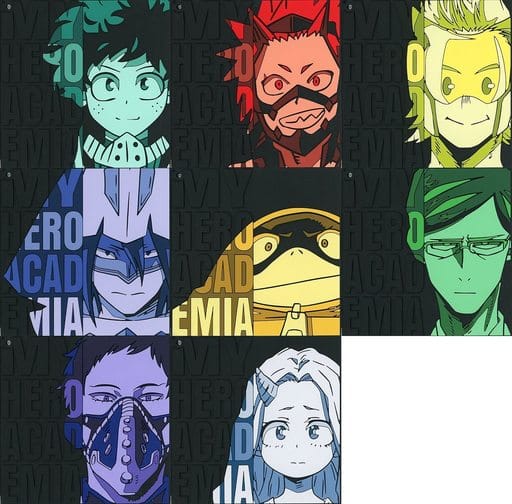My Hero Academia Bright Future H Prize Rubber Coaster Complete Set of 8 by BANDAI SPIRITS, Length Approx. 100 mm