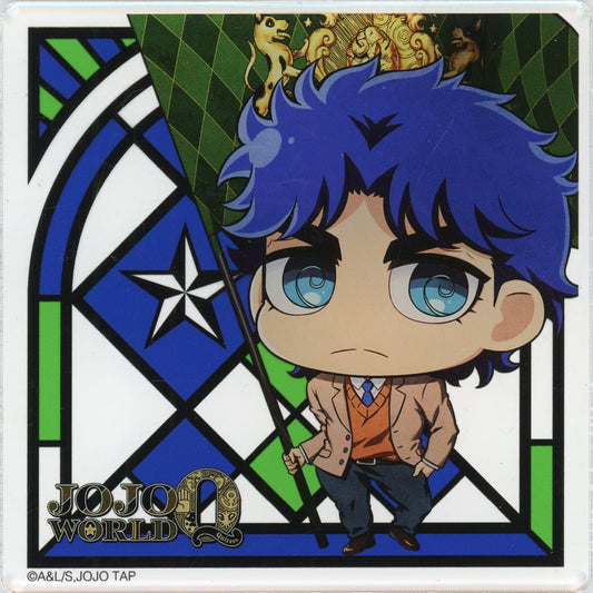 Jonathan Joestar Acrylic Coaster - JoJo's Bizarre Adventure JOJO WORLD Quizzes Promo (Bandai Namco Amusement, Approx. 90 x 90 mm)