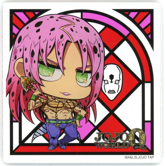 Diavolo Acrylic Coaster - JoJo's Bizarre Adventure JOJO WORLD Quizzes Promotional Drink Bonus (Approx. 90 x 90 mm) - Bandai Namco Amusement