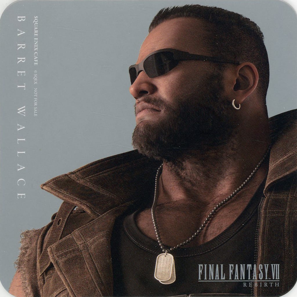 Barret Wallace Coaster - FINAL FANTASY VII REBIRTH x SQUARE ENIX CAFE