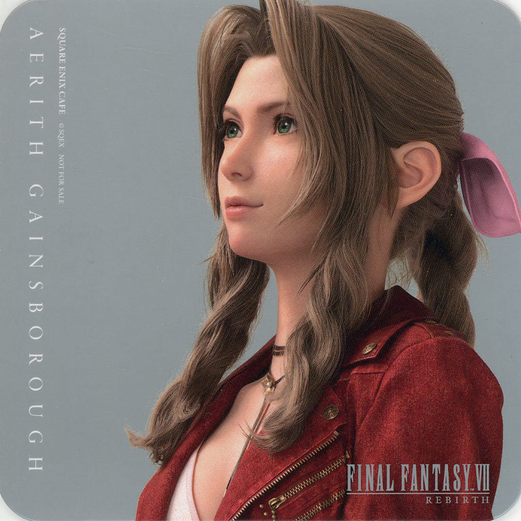 Aerith Gainsborough Original Coaster - FFVII Rebirth Cafe