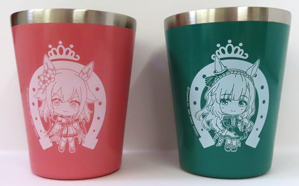 Sakura Chiyono O & Mejiro Ardan Stainless Tumbler Set Vol.6 - Umamusume Pretty Derby (Banpresto Prize, Pre-owned, 10cm)