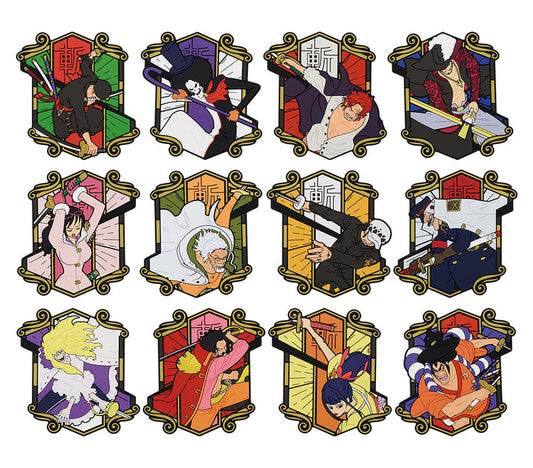 One Piece Ichiban Kuji EX Swordsman Heritage H Prize Rubber Coaster Complete 12-Design Set by BANDAI SPIRITS, 10 cm