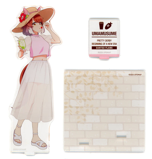 Dantsu Flame Acrylic Figure Stand Coaster - Vacation Ver. (Chugai Grace Cafe / Chugai Kogyo) - 15×10cm