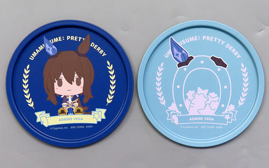 Admire Vega Twin Metal Coaster Set (2 pcs) — Ichiban Kuji Umamusume Pretty Derby 9th F Prize by BANDAI SPIRITS (Approx. 9 cm)