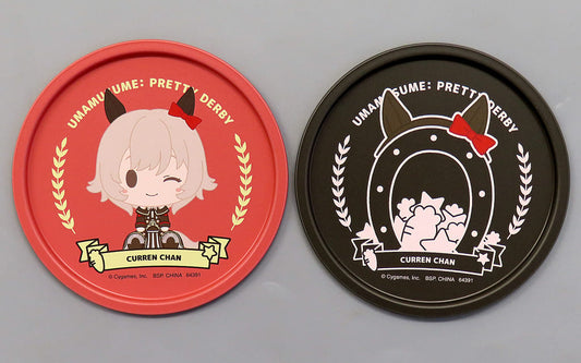 Curren Chan Twin Metal Coaster Set (2pcs) - Ichiban Kuji Umamusume Pretty Derby 9th F Prize - BANDAI SPIRITS - 9cm (Pre-owned)