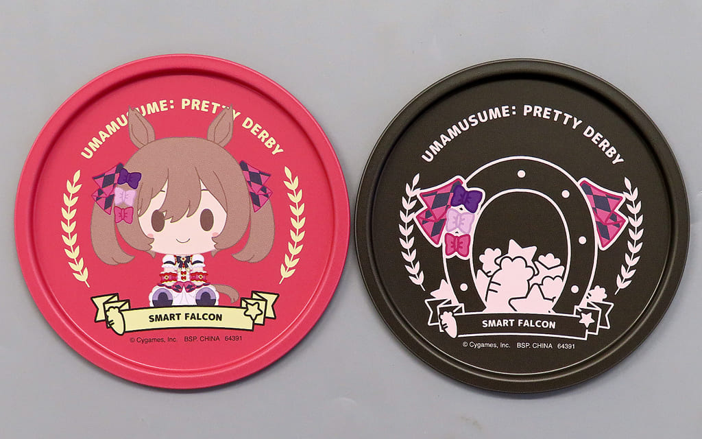Smart Falcon Twin Metal Coaster (2pcs) — Umamusume Pretty Derby 9th Ichiban Kuji F Prize — Approx. 9cm / BANDAI SPIRITS (Pre-owned)