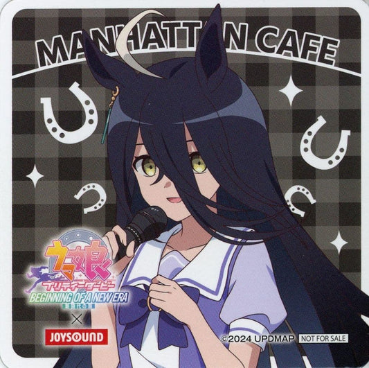 Manhattan Cafe (Uniform) Coaster - Umamusume Pretty Derby Movie: A New Era's Door × JOYSOUND Collaboration Drink Bonus #2 (Approx. 90mm) - Pre-owned