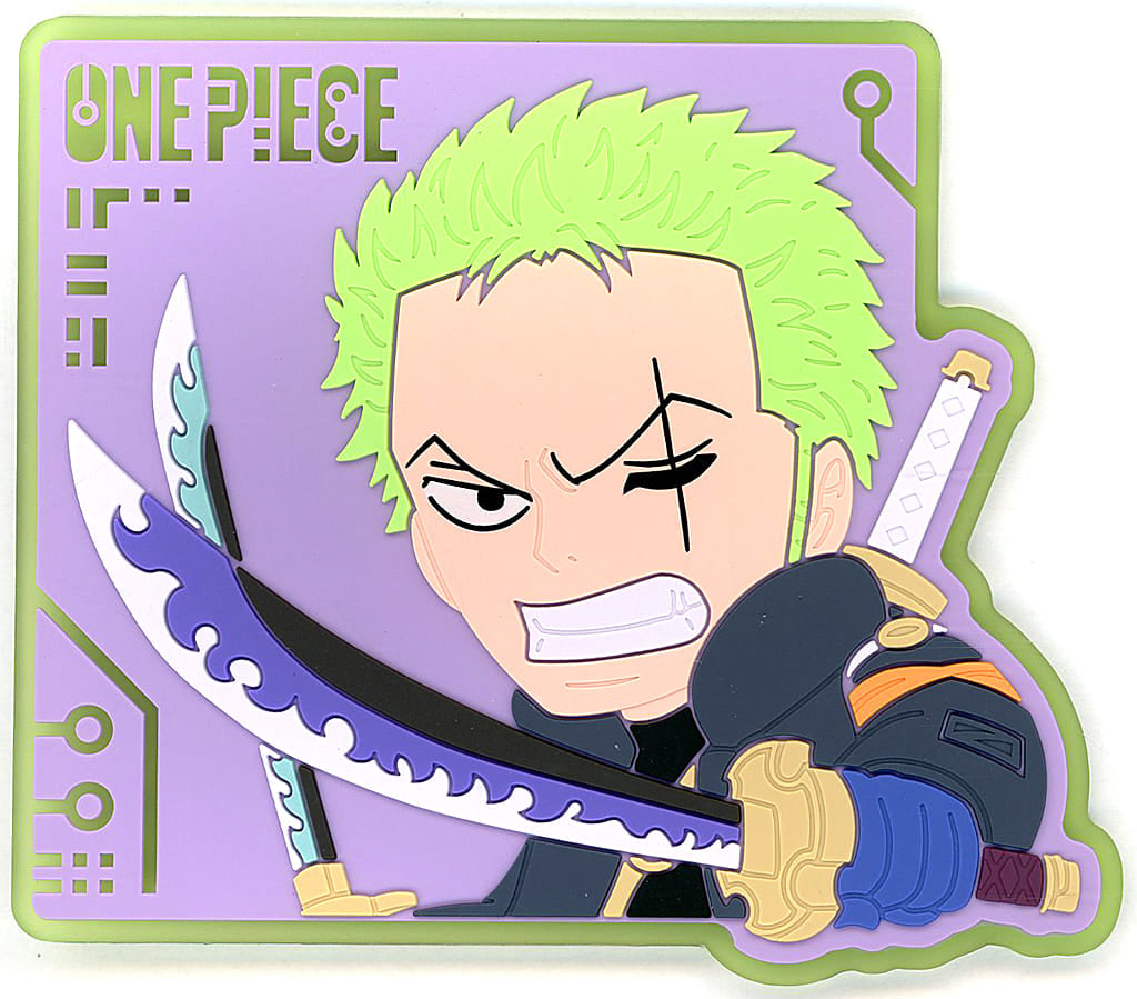 Roronoa Zoro Rubber Coaster from One Piece: Egghead Arc Ichiban Kuji J Prize by BANDAI SPIRITS, 10 cm