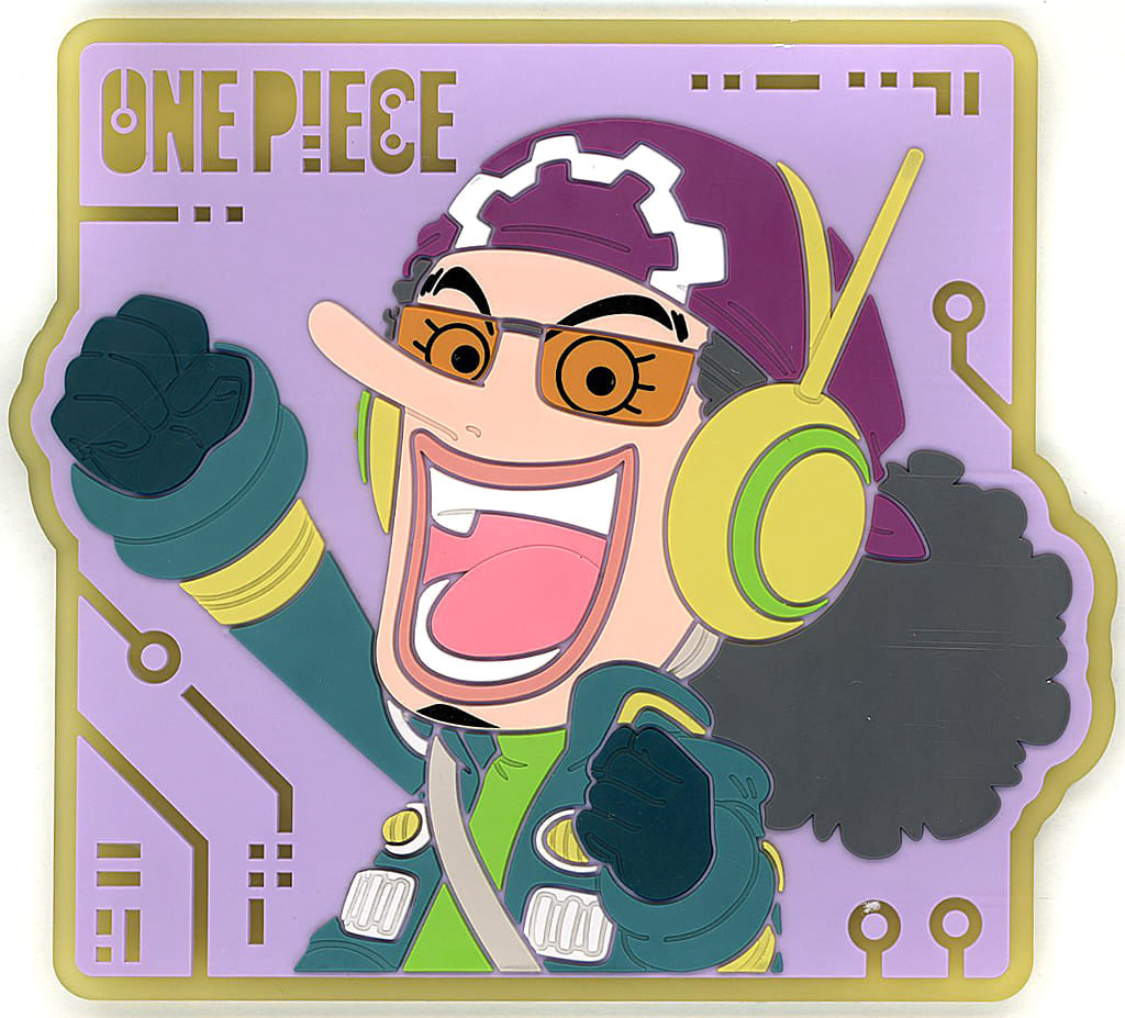 Usopp Rubber Coaster J Prize from One Piece: Egghead Arc Ichiban Kuji by BANDAI SPIRITS, Approx. 10 cm