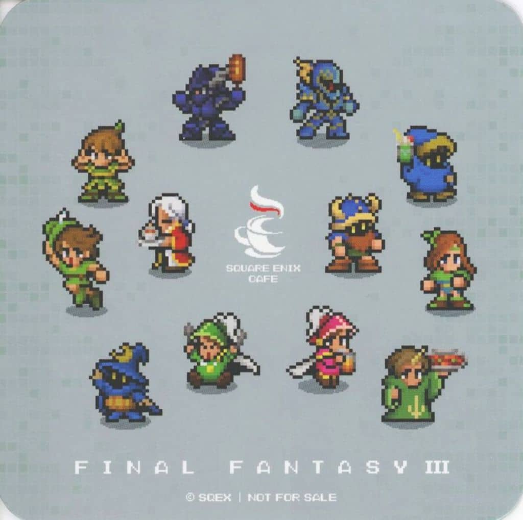 Final Fantasy III Original Coaster - Square Enix Cafe Bonus